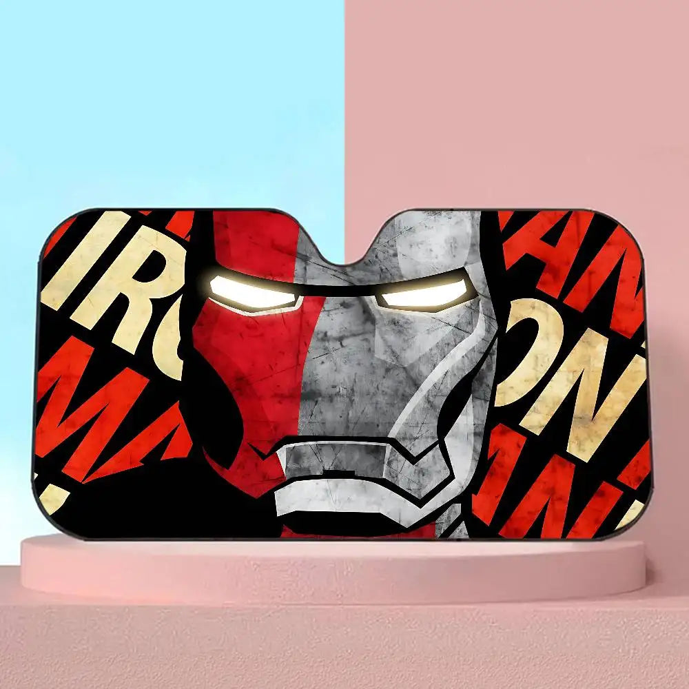Osłona przeciwsłoneczna do samochodu Iron Man – ochrona szyby przed promieniowaniem UV
