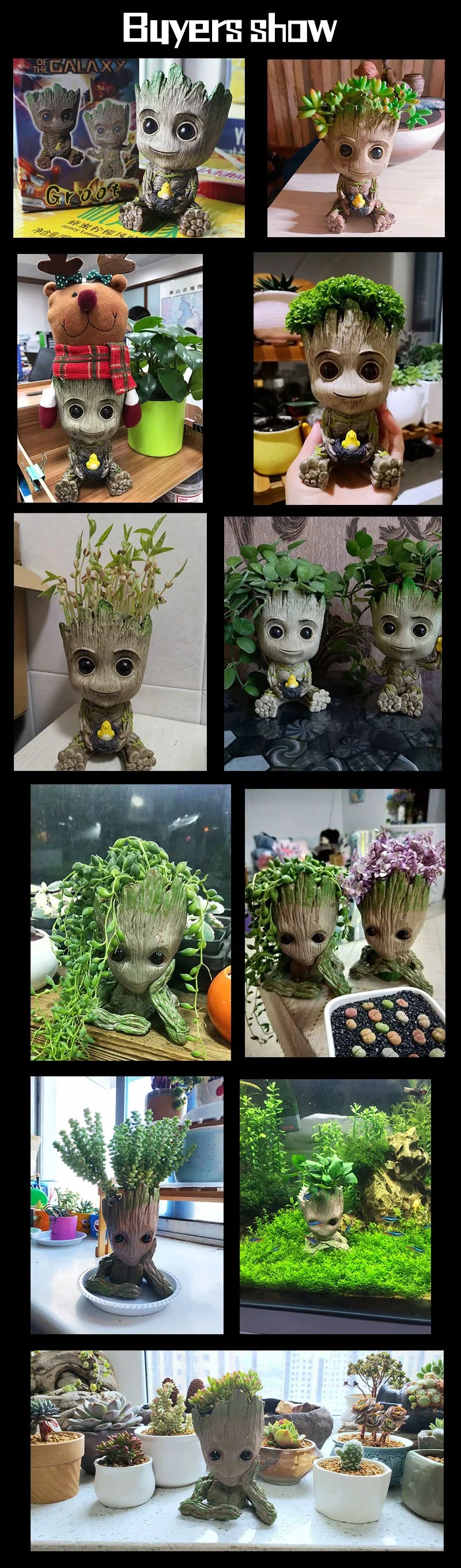 Doniczka Baby Groot – wielopozycyjny przybornik na ołówki i organizer
