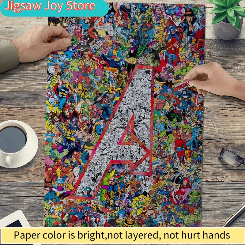 Puzzle z logo Avengers A, kolaż - 1000 elementów, superbohater