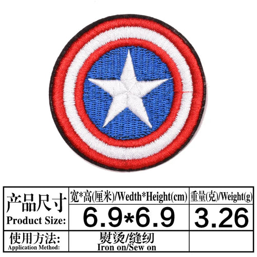 Naszywka Avengers Captain America – okrągła tarcza