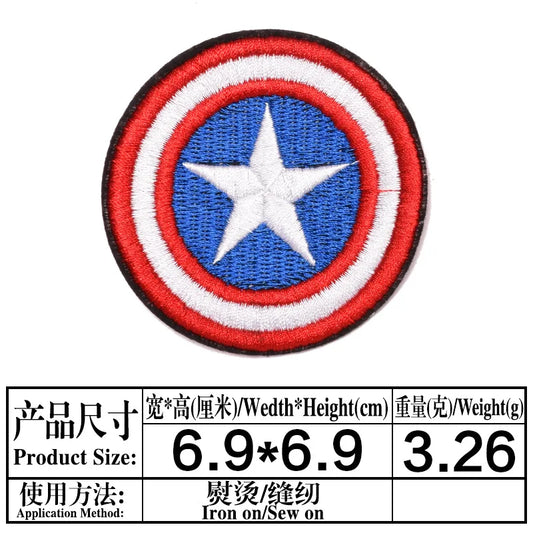 Naszywka Avengers Captain America – okrągła tarcza