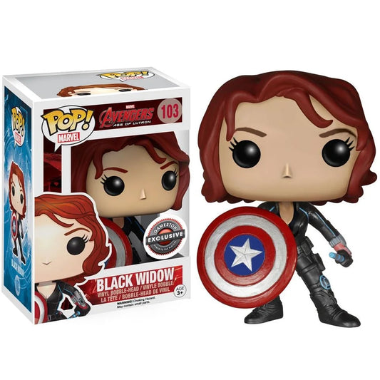 Figurka Funko Pop Avengers Czarna Wdowa – tarcza Kapitana Ameryki #103