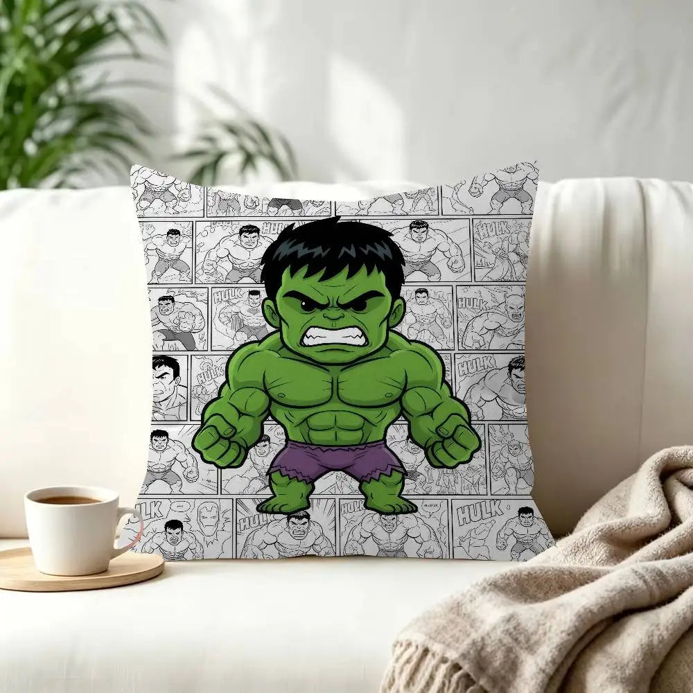 Poszewka na poduszkę Hulk – Chibi, komiksowe tło