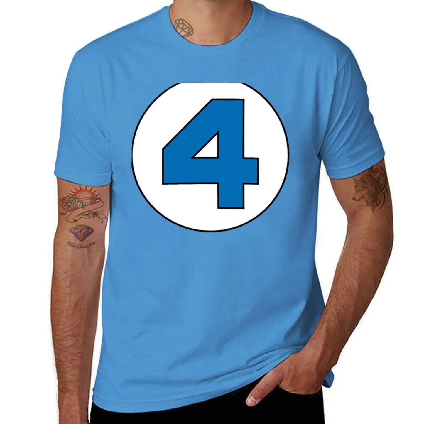 T-shirt The Fantastic 4 – duże czarne logo, fason oversize