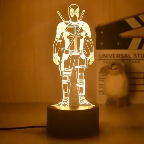 Lampa LED Avengers Deadpool – stojący, 3D 18cm