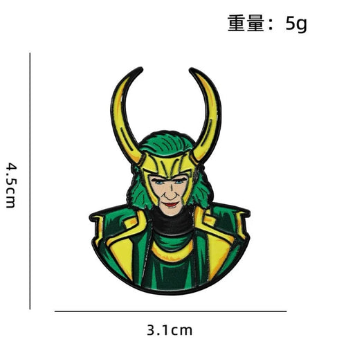 Emaliowana przypinka Avengers – Loki