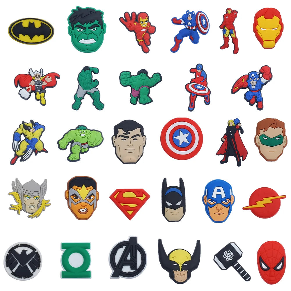 Charmsy Avengers Superbohaterowie – akcesoria do butów, 30 sztuk