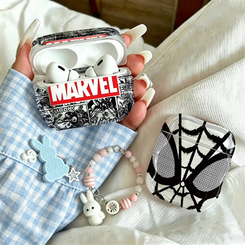 Etui na AirPods Marvel Comics – Czarno-biały motyw komiksowy
