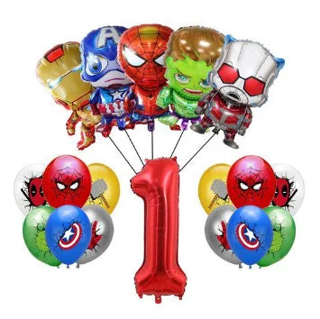 Dekoracje urodzinowe Avengers – balon w kształcie cyfry 1
