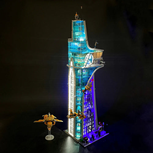 Zestaw oświetlenia LED BYB do wieży Avengers LEGO 76269 – dekoracyjne oświetlenie z pilotem