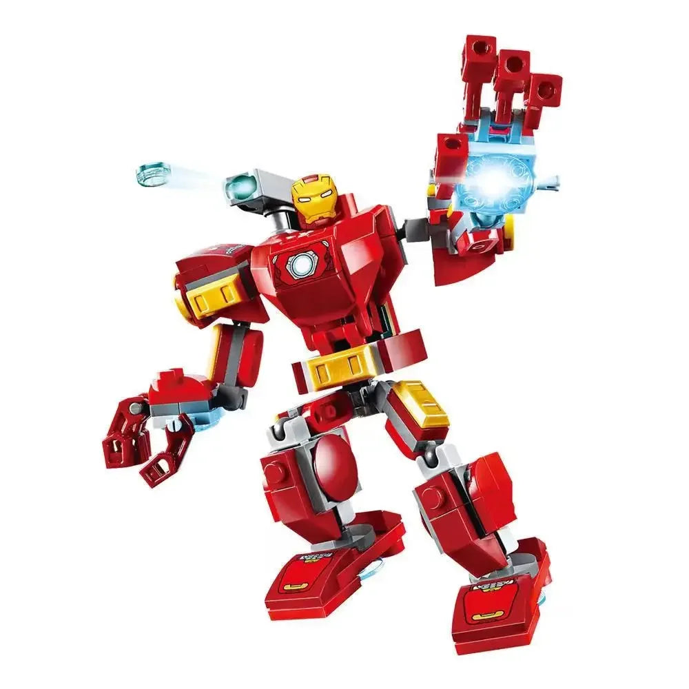 Zestaw klocków konstrukcyjnych Mecha Avengers – Captain America, Hulk, Wolverine, Thanos