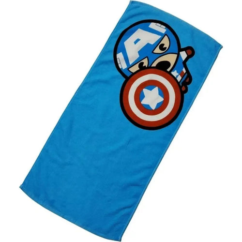 Ręcznik dziecięcy Avengers Captain America – niebieska kreskówkowa twarz
