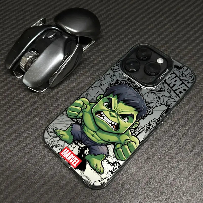 Etui Xiaomi Avengers Hulk – chibi z uniesioną pięścią, czarna obwódka