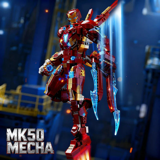 Zestaw klocków konstrukcyjnych Iron Man MK50 Mecha - ostrza energetyczne, ponad 1500 elementów