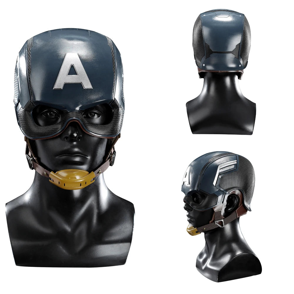 Kostium Captain America Premium dla dorosłych - kask z gwiazdą i buty