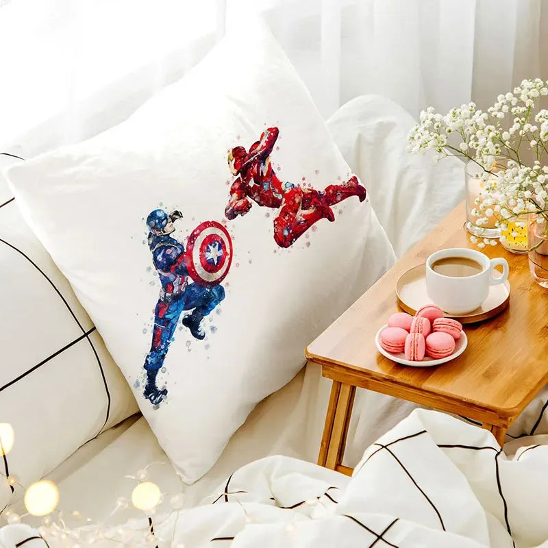 Poszewka na poduszkę Iron Man — akwarelowe podwójne repulsory