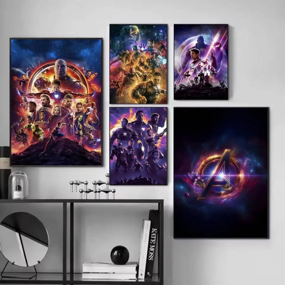 Plakat Avengers Infinity War – wielokolorowy projekt z portretem