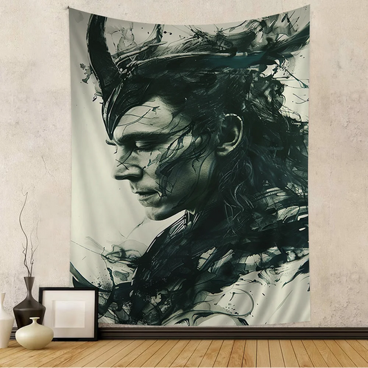 Tapeta Loki – portret naszkicowany tuszem