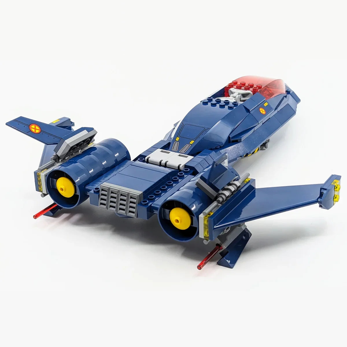 Zabawka z klocków konstrukcyjnych: samolot X-Jet Blackbird - model Avengers X-Men