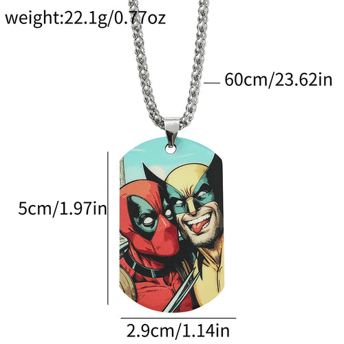 Nieśmiertelnik Deadpool i Wolverine – uśmiechnięte selfie z komiksu
