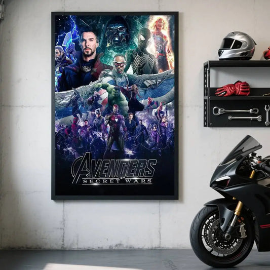 Plakat Avengers Doomsday – projekt z portretami Lokiego i Kapitan Marvel