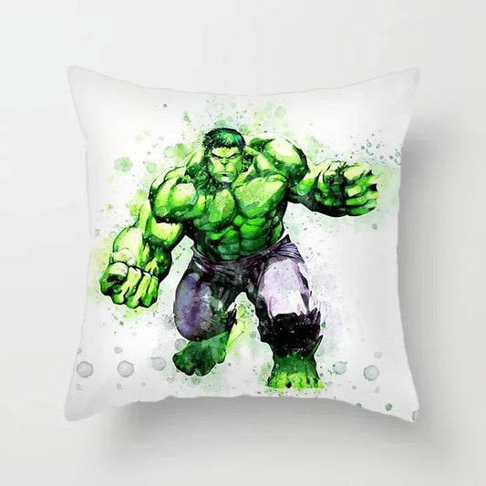 Poszewka na poduszkę Hulk — akwarelowa gniewna poza