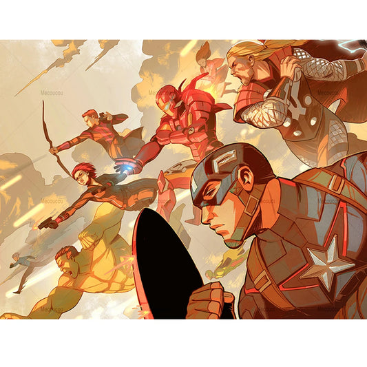 Plakat Avengers Comic – styl ilustracyjny