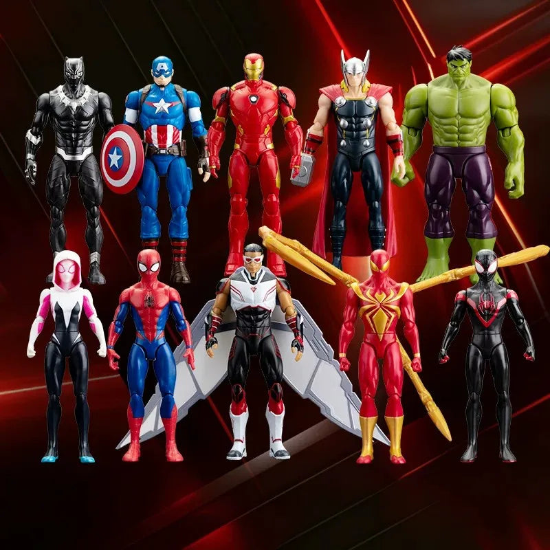 Zestaw Avengers - kolekcja wielu postaci: Iron Man, Thor, Hulk, Spider-Man 18 cm