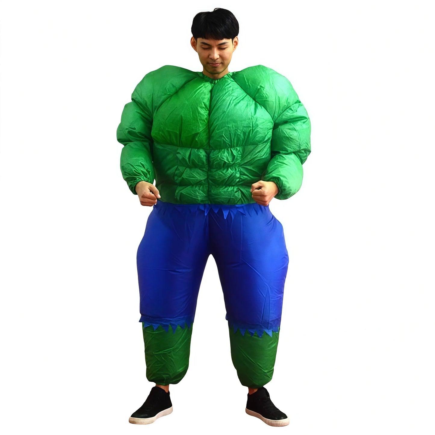 Nadmuchiwany kostium Avengers Hulk — niebieskie spodnie
