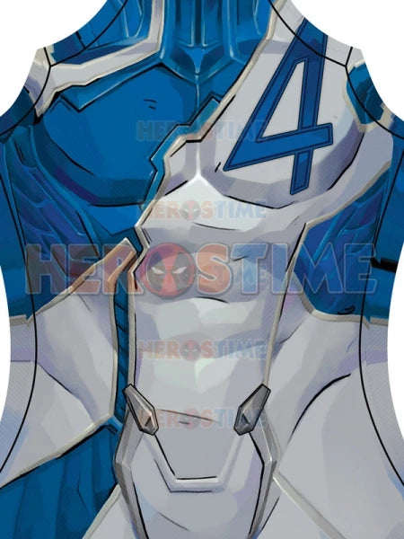 Kostium Fantastic Four Mister Fantastic dla kobiet – niebiesko-szary kombinezon z efektem pancerza