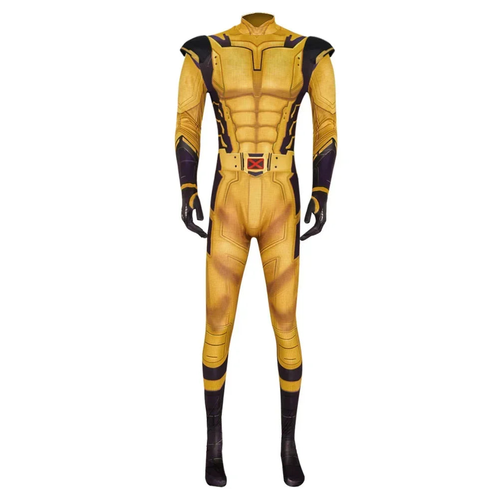 Strój Wolverine – żółto-granatowy kombinezon z paskiem X