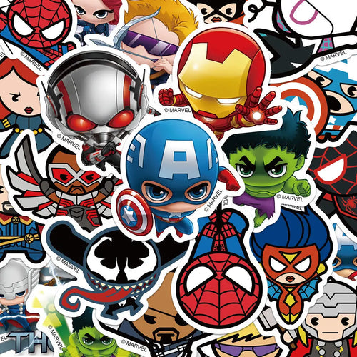 Naklejki Avengers — zestaw 50 wodoodpornych naklejek