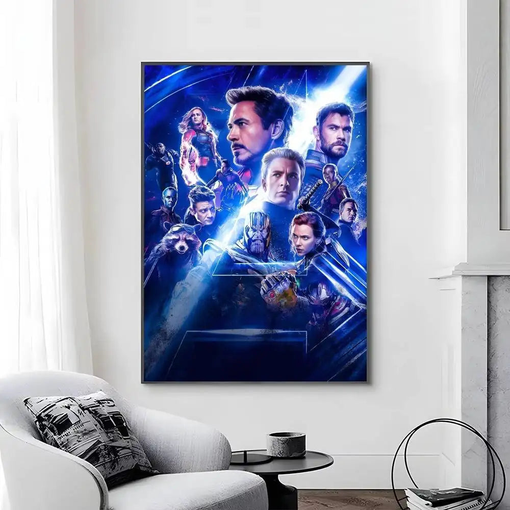 Plakat Avengers Infinity War – granatowy projekt z drużyną
