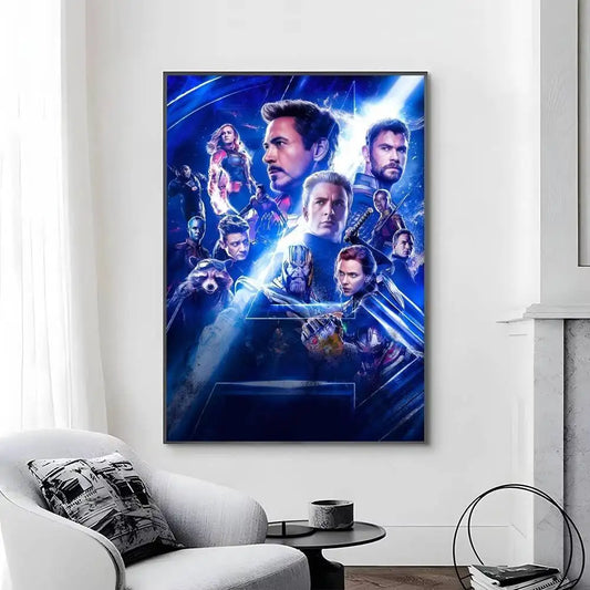 Plakat Avengers Infinity War – granatowy projekt z drużyną