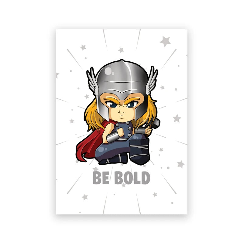 Plakat Chibi Thor – bądź śmiały
