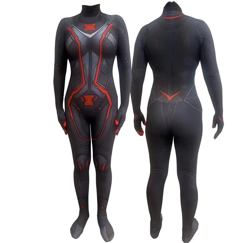 Damski kombinezon Avengers Black Widow – cosplayowy zentai 3D