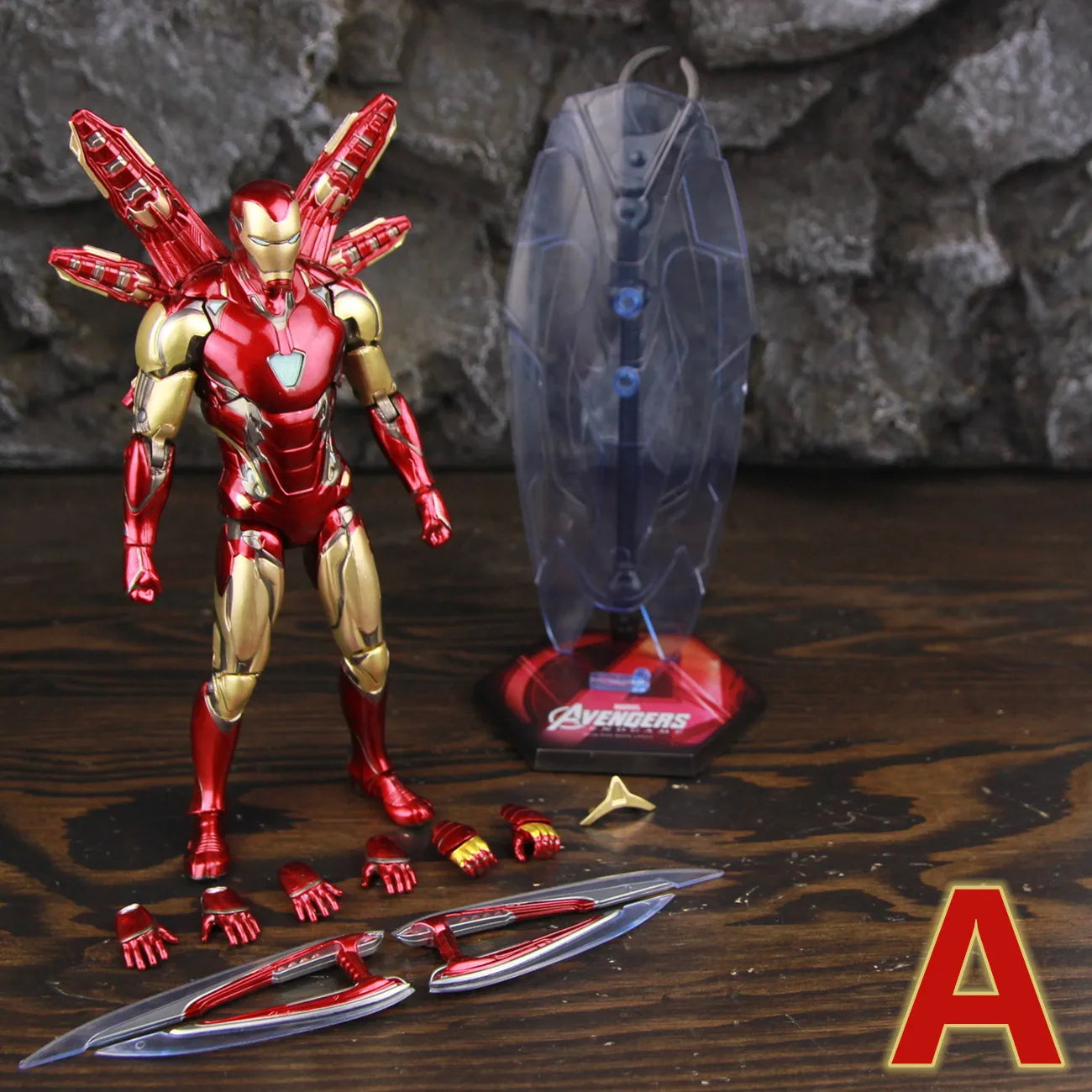 Figurka ZD Toys Iron Man MK85 2.0 LED – skrzydła Nano, wariant A