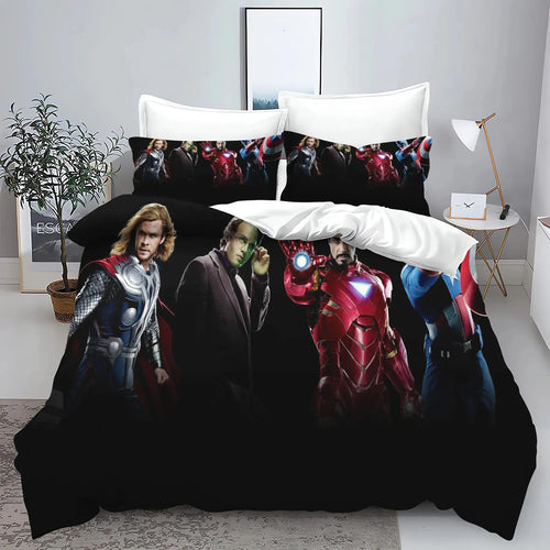 Poszwa na kołdrę Avengers – grupa na czarnym tle