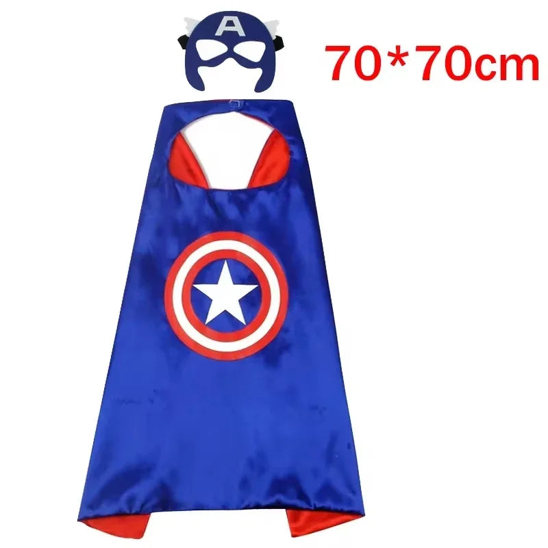 Kostium dziecięcy Captain America — kombinezon z tarczą, maską i peleryną