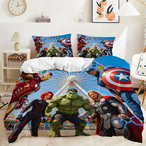 Poszwa na kołdrę Avengers — niebieski design Captain America