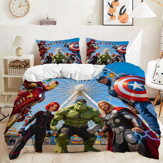 Poszwa na kołdrę Avengers — niebieski design Captain America