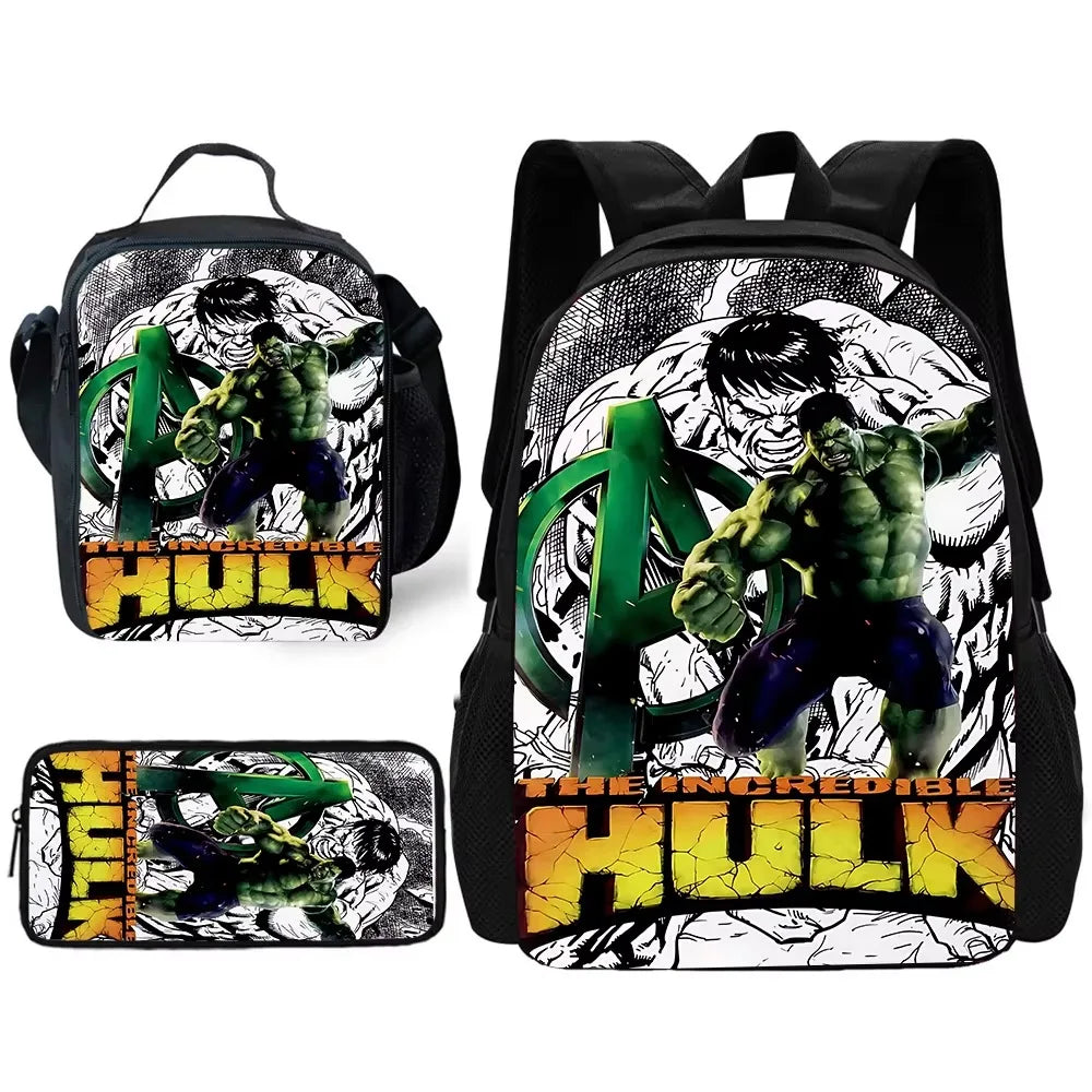 Zestaw z plecakiem Hulk – zielone logo The Incredible Hulk Avengers