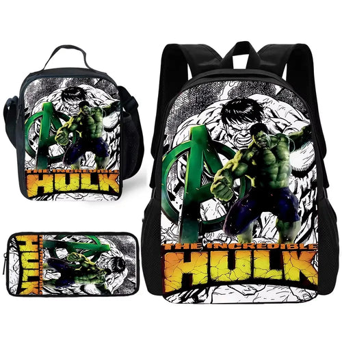 Zestaw z plecakiem Hulk – zielone logo The Incredible Hulk Avengers
