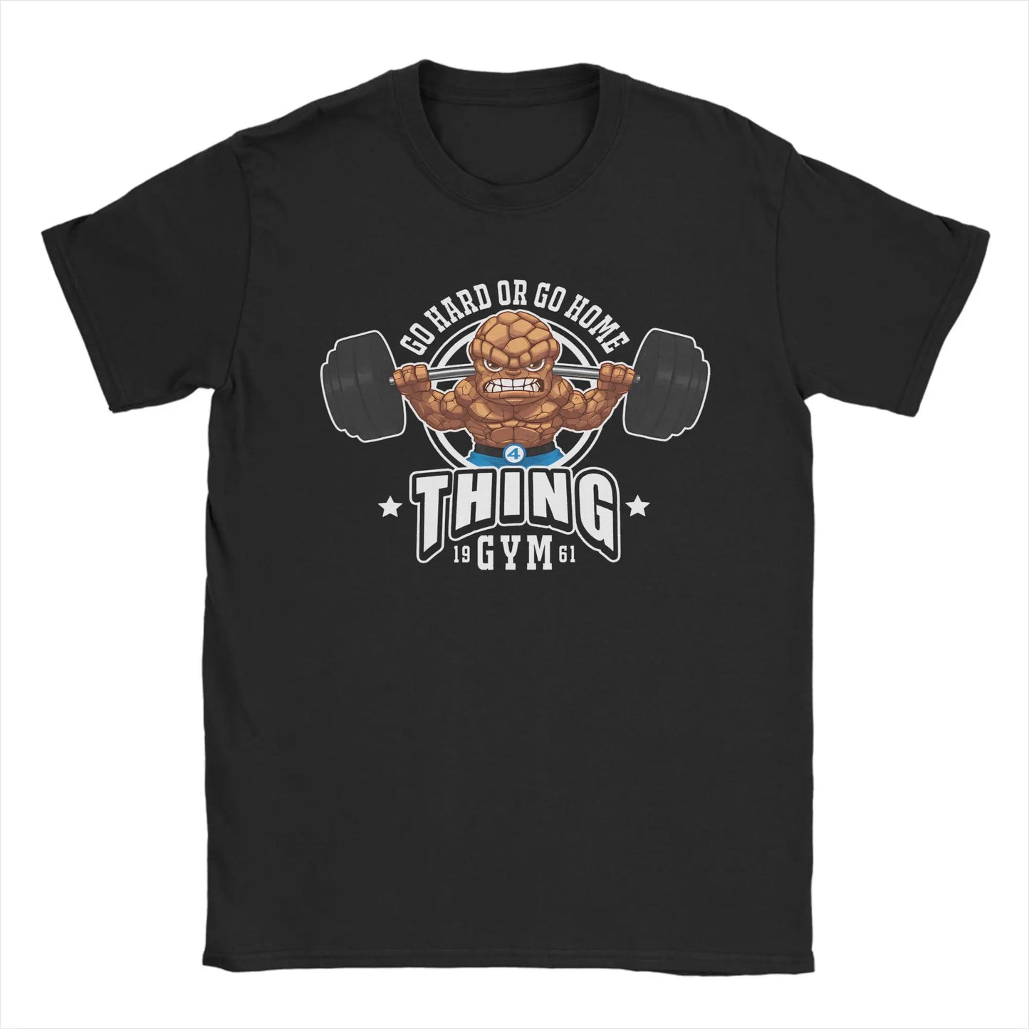 T-shirt The Fantastic 4 First Steps – retro niebieski plakat, unisex