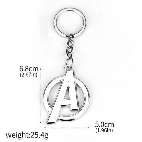 Brelok Avengers z logo A – polerowany chrom