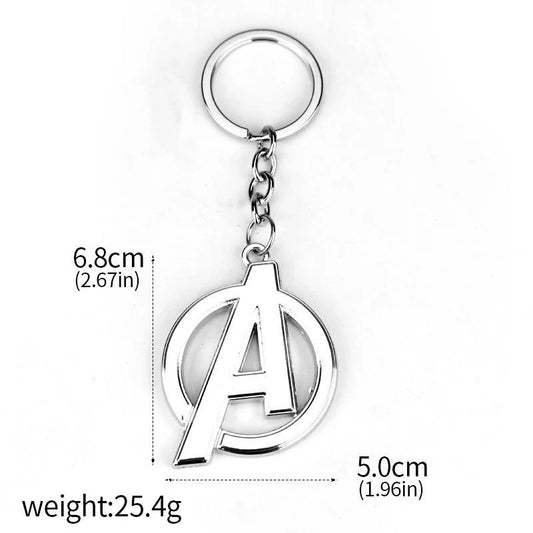 Brelok Avengers z logo A – polerowany chrom