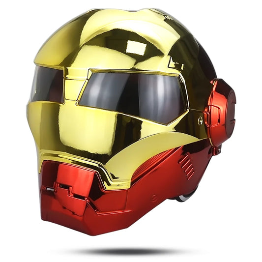 Kask Iron Man Avengers – żółto-czerwony cosplay