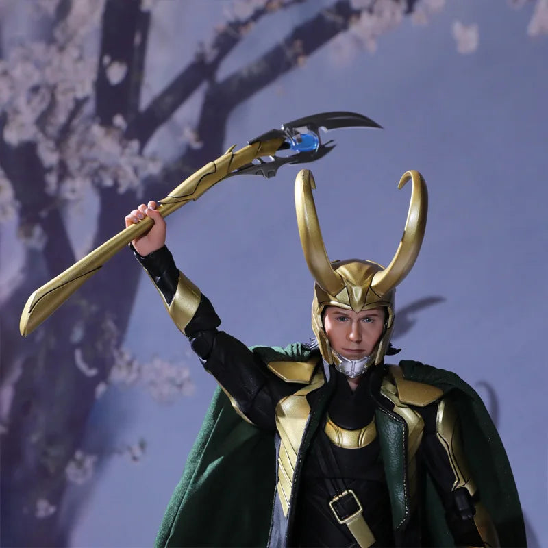 Figurka Loki 1/7 Deluxe Marvel - kask, berło, wymienne dłonie