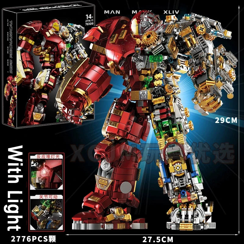 Zestaw klocków konstrukcyjnych Iron Hero Mecha – edycja Extreme z przezroczystym elementem