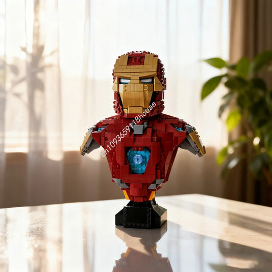 Figurka z klocków Avengers Iron Man, popiersie - 882 elementy